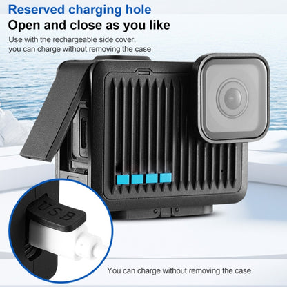 For GoPro HERO 2024 Silicone Protective Case with Wrist Strap & Lens Cover (Black) by bashfashion