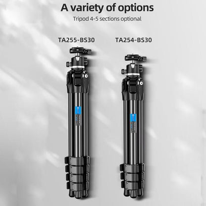 BEXIN TA255-BS30 Portable Collapsible Aluminum Alloy Camera Tripod with Head (Black) by BEXIN