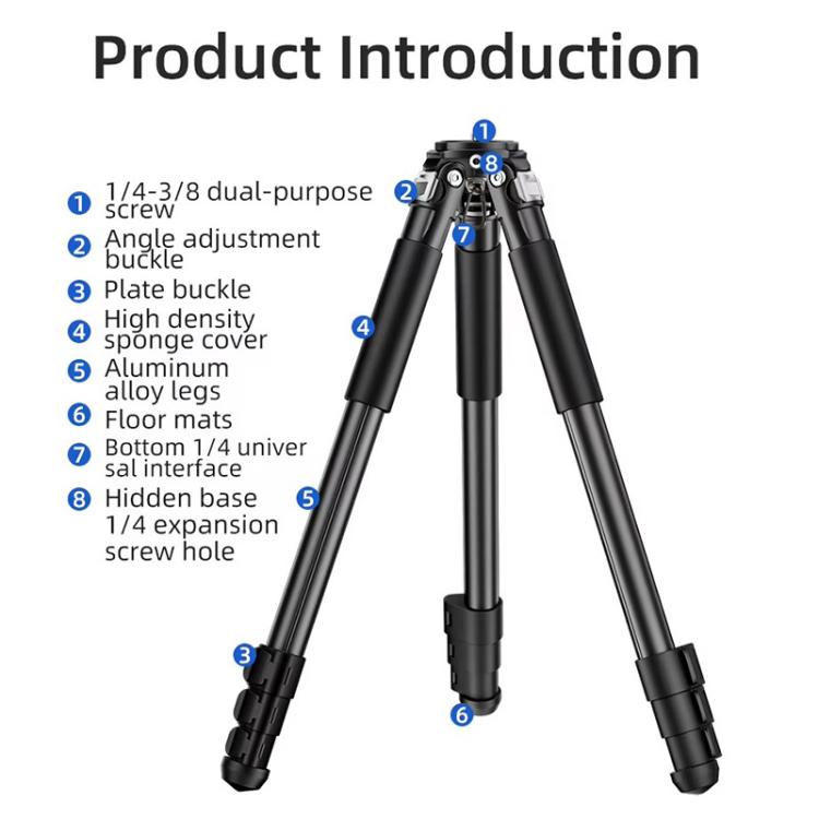 BEXIN RK294 Portable Collapsible Aluminum Alloy Camera Tripod (Black) by BEXIN