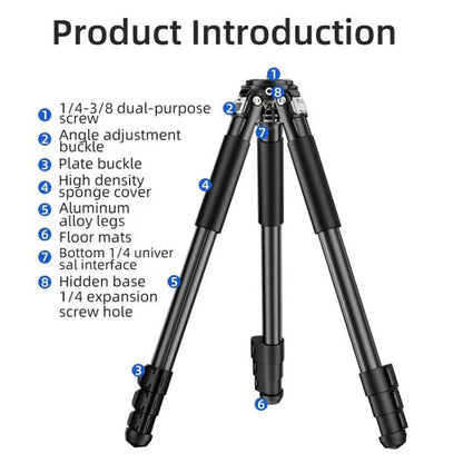 BEXIN RK294 Portable Collapsible Aluminum Alloy Camera Tripod (Black) by BEXIN