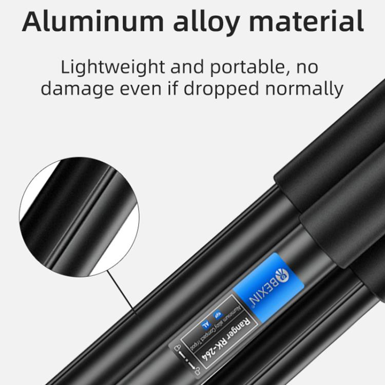 BEXIN RK264 Portable Collapsible Aluminum Alloy Camera Tripod (Black) by BEXIN