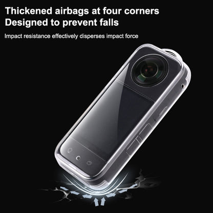 For Insta360 X3 Hollow Clear TPU Protective Case (Transparent) by bashfashion