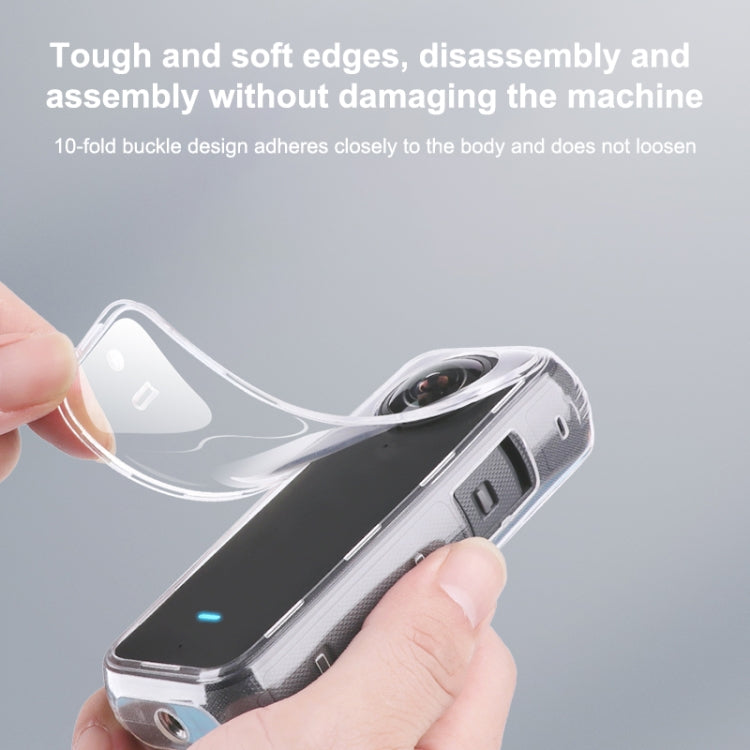 For Insta360 X3 Hollow Clear TPU Protective Case (Transparent) by bashfashion