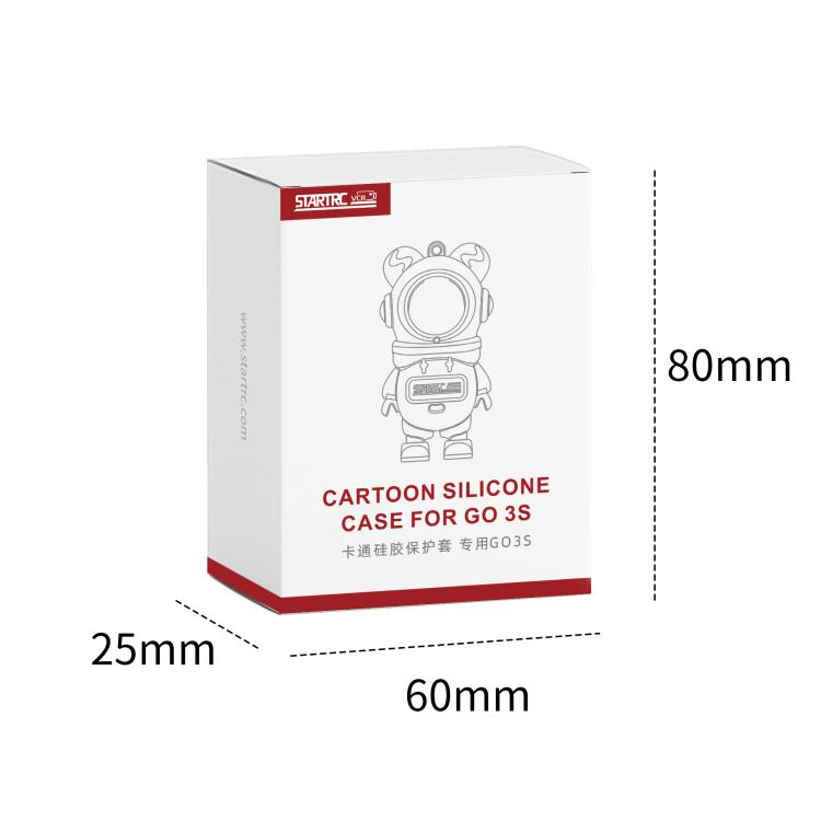 For Insta360 GO 3S STARTRC Cartoon Silicone Protective Case (Dark Gray) by STARTRC