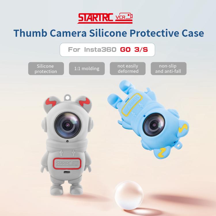 For Insta360 GO 3S STARTRC Cartoon Silicone Protective Case (Baby Blue) by STARTRC