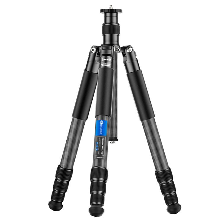 BEXIN W-334C Portable DSLR Camera 2 in 1 Carbon Fiber Tripod Detachable Monopod (Black) by BEXIN