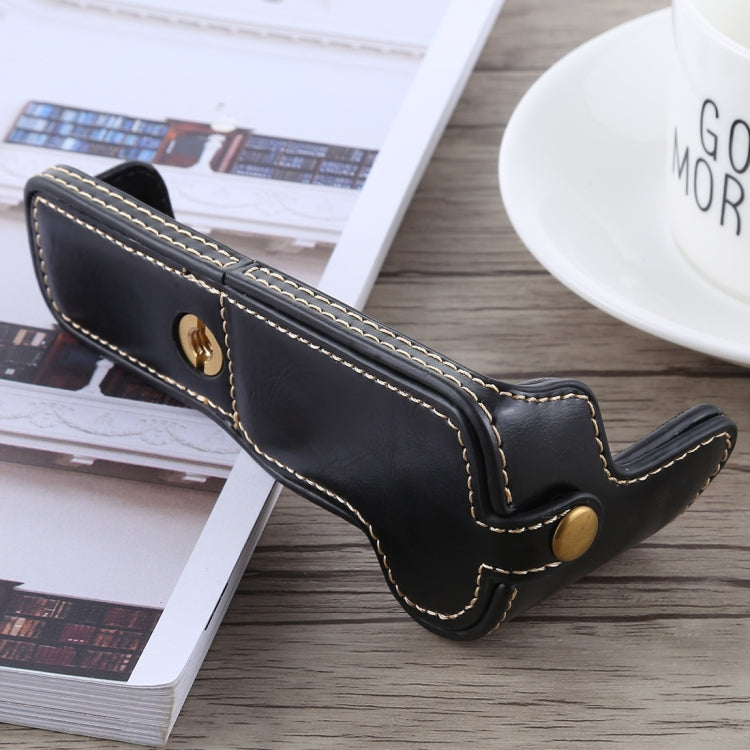 1/4 inch Thread PU Leather Camera Half Case Base for Canon EOS M5(Black) by bashfashion