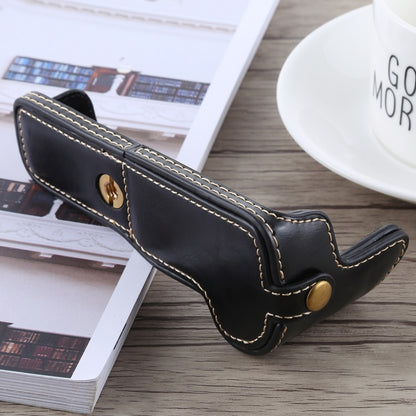1/4 inch Thread PU Leather Camera Half Case Base for Canon EOS M5(Black) by bashfashion