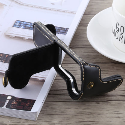 1/4 inch Thread PU Leather Camera Half Case Base for Canon EOS M5(Black) by bashfashion