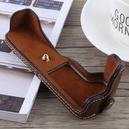 1/4 inch Thread PU Leather Camera Half Case Base for Canon EOS M5(Coffee) by bashfashion
