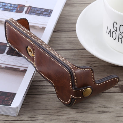 1/4 inch Thread PU Leather Camera Half Case Base for Canon EOS M5(Coffee) by bashfashion