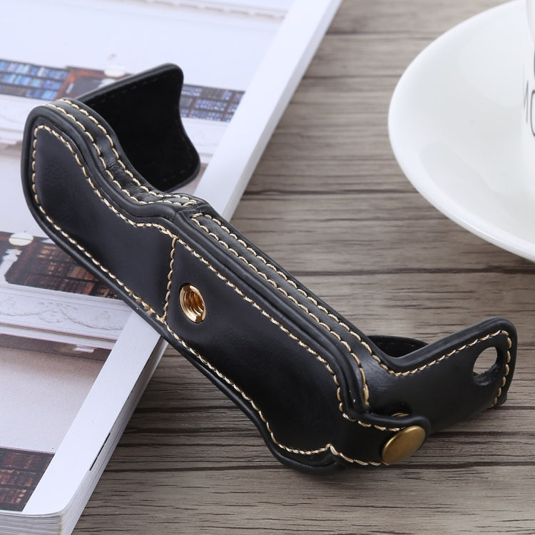 1/4 inch Thread PU Leather Camera Half Case Base for Canon G7 X Mark II (Black) by bashfashion