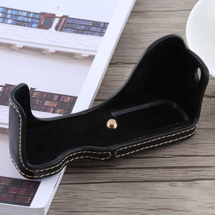 1/4 inch Thread PU Leather Camera Half Case Base for Canon G7 X Mark II (Black) by bashfashion