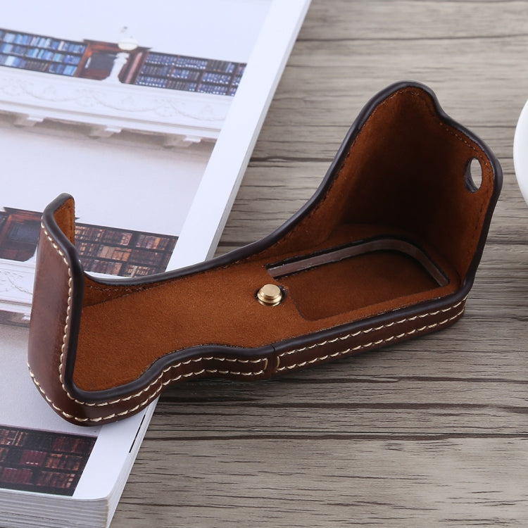 1/4 inch Thread PU Leather Camera Half Case Base for Canon G7 X Mark II (Coffee) by bashfashion