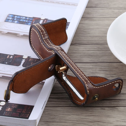 1/4 inch Thread PU Leather Camera Half Case Base for Canon G7 X Mark II (Coffee) by bashfashion