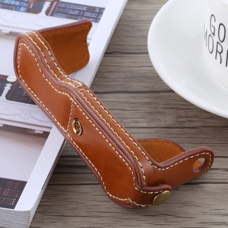 1/4 inch Thread PU Leather Camera Half Case Base for Canon G7 X Mark II (Brown) by bashfashion