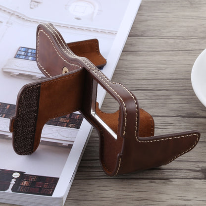 1/4 inch Thread PU Leather Camera Half Case Base for FUJIFILM X-H1 (Coffee) by bashfashion