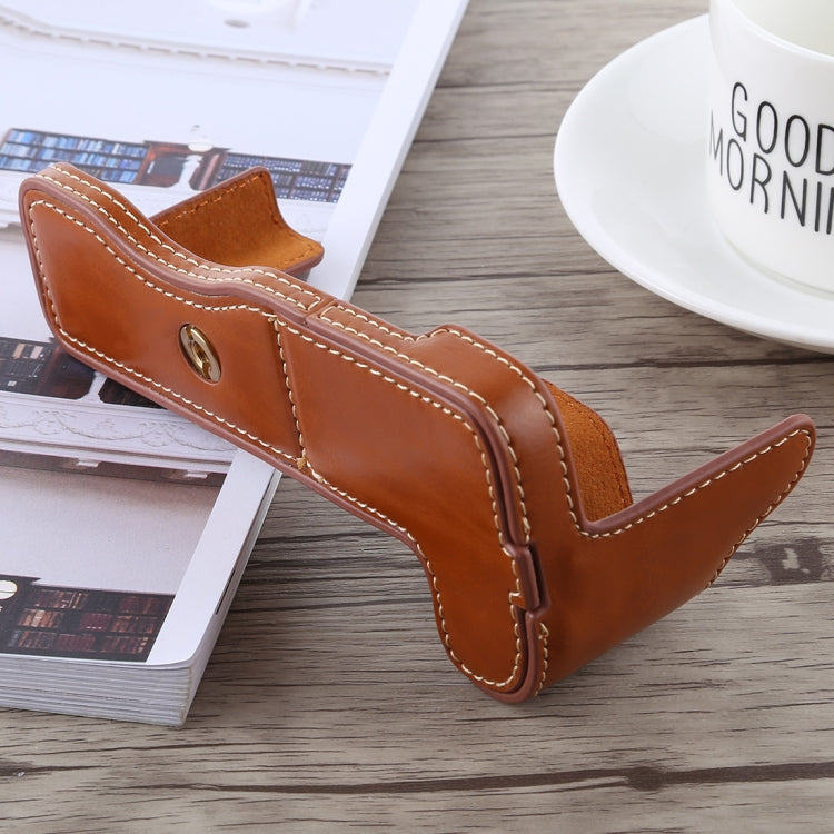 1/4 inch Thread PU Leather Camera Half Case Base for FUJIFILM X-H1 (Brown) by bashfashion