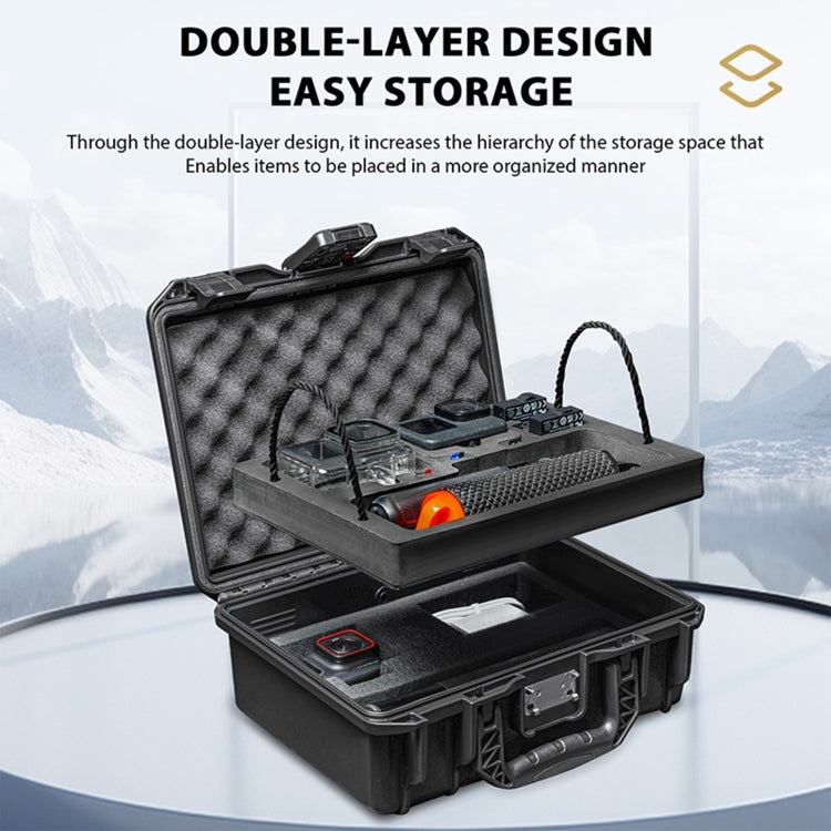 STARTRC DIY Combination Lock Waterproof Dual-layer Suitcase Storage Box (Black) by STARTRC