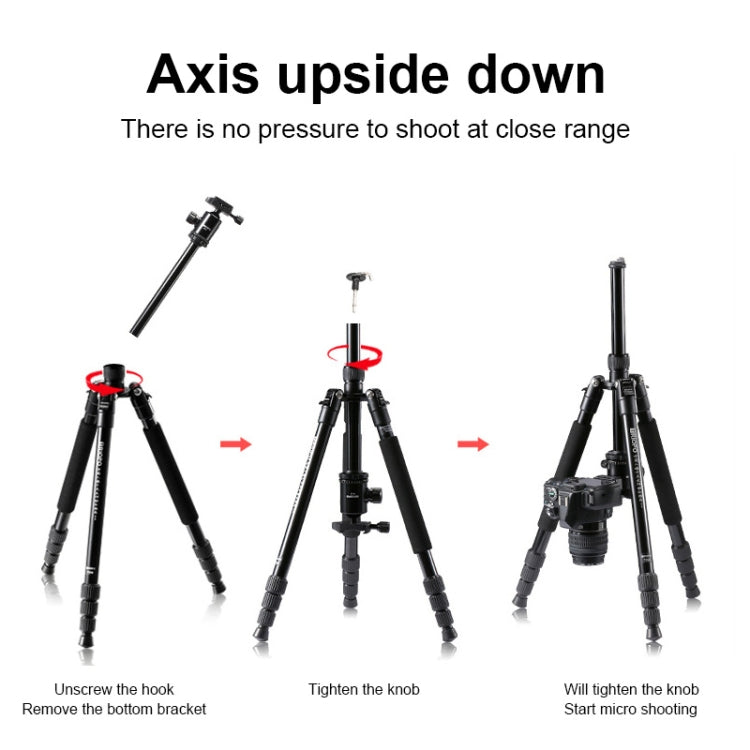 TRIOPO M2508 Multifunction Adjustable 4-Section Portable Aluminum Alloy Tripod Monopod with D-2A Ball Head for SLR Camera by TRIOPO