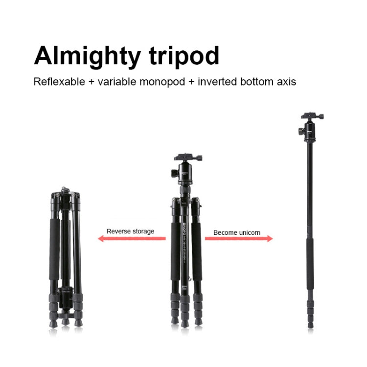 TRIOPO M2508 Multifunction Adjustable 4-Section Portable Aluminum Alloy Tripod Monopod with D-2A Ball Head for SLR Camera by TRIOPO
