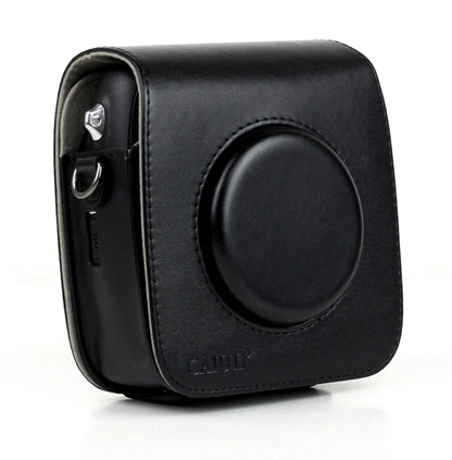 Vintage PU Leather Camera Case Protective bag for FUJIFILM Instax SQUARE SQ10 Camera, with Adjustable Shoulder Strap(Black) by bashfashion
