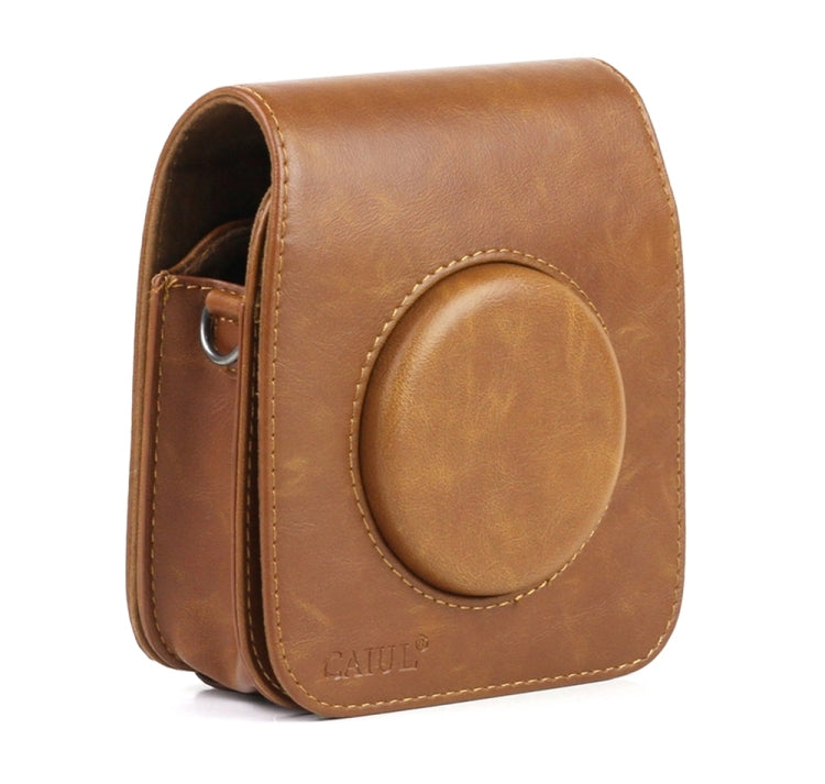 Vintage PU Leather Camera Case Protective bag for FUJIFILM Instax SQUARE SQ10 Camera, with Adjustable Shoulder Strap(Brown) by bashfashion