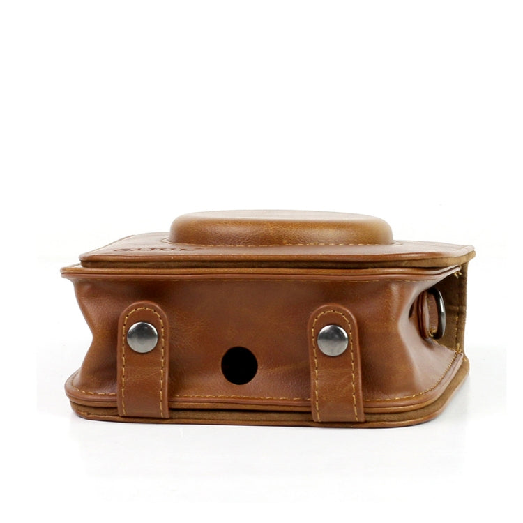 Vintage PU Leather Camera Case Protective bag for FUJIFILM Instax SQUARE SQ10 Camera, with Adjustable Shoulder Strap(Brown) by bashfashion