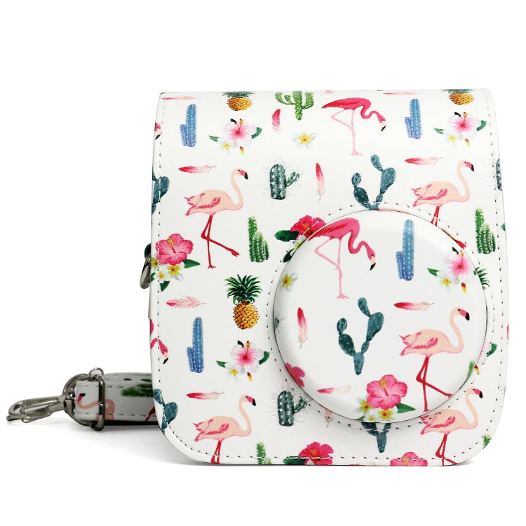 Flamingo Cactus Pattern PU Leather Protective Camera Case Bag For FUJIFILM Instax Mini 7S / 7C Camera by bashfashion