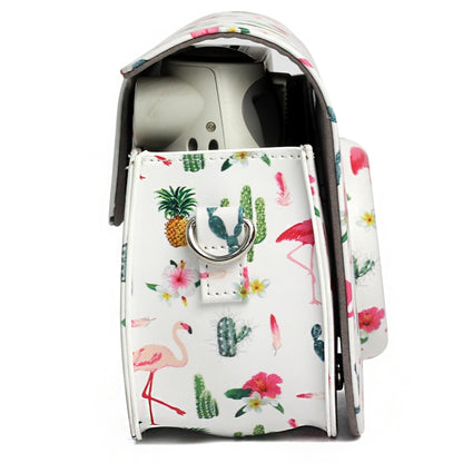 Flamingo Cactus Pattern PU Leather Protective Camera Case Bag For FUJIFILM Instax Mini 7S / 7C Camera by bashfashion