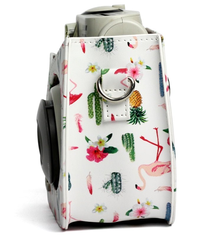 Flamingo Cactus Pattern PU Leather Protective Camera Case Bag For FUJIFILM Instax Mini 7S / 7C Camera by bashfashion