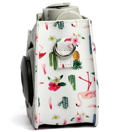 Flamingo Cactus Pattern PU Leather Protective Camera Case Bag For FUJIFILM Instax Mini 7S / 7C Camera by bashfashion