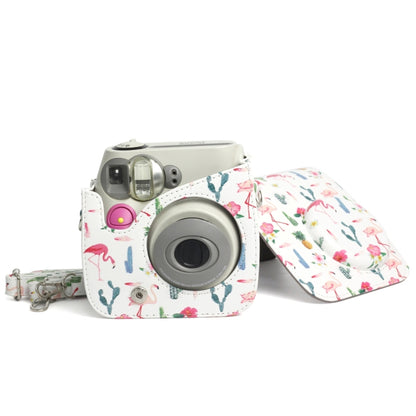 Flamingo Cactus Pattern PU Leather Protective Camera Case Bag For FUJIFILM Instax Mini 7S / 7C Camera by bashfashion