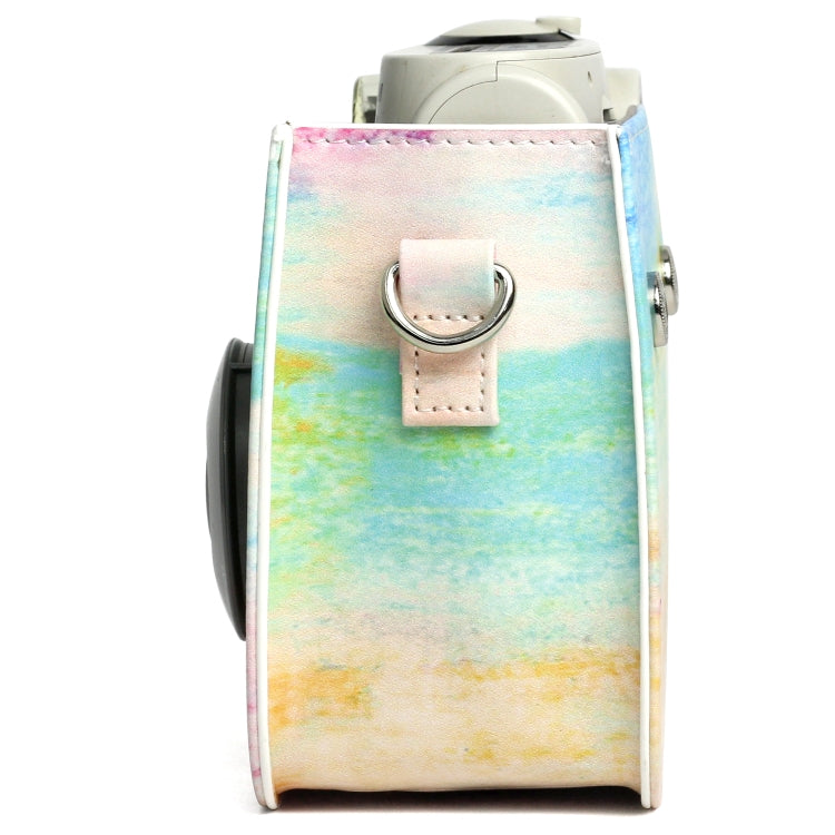 Rainbow Oil painting Pattern PU Leather Protective Camera Case Bag For FUJIFILM Instax Mini 7S / 7C Camera by bashfashion