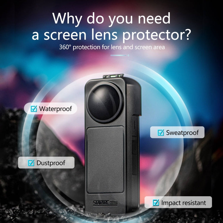 For Insta360 X5 / X4 Screen Lens Protective Cover (Black) by STARTRC