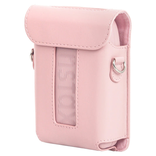 For FUJIFILM Instax mini Link 3 Full Body Leather Case Bag with Strap (Pink) by bashfashion