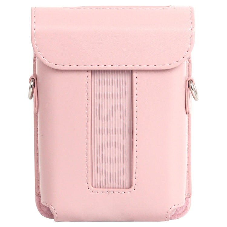 For FUJIFILM Instax mini Link 3 Full Body Leather Case Bag with Strap (Pink) by bashfashion