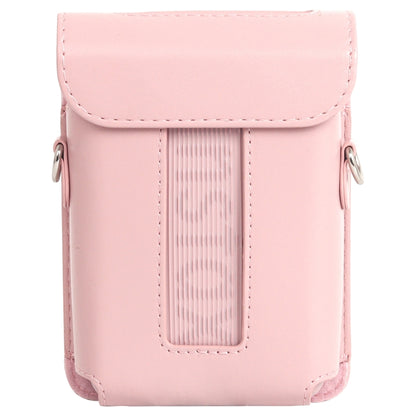 For FUJIFILM Instax mini Link 3 Full Body Leather Case Bag with Strap (Pink) by bashfashion