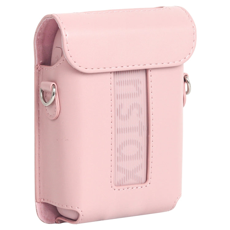 For FUJIFILM Instax mini Link 3 Full Body Leather Case Bag with Strap (Pink) by bashfashion