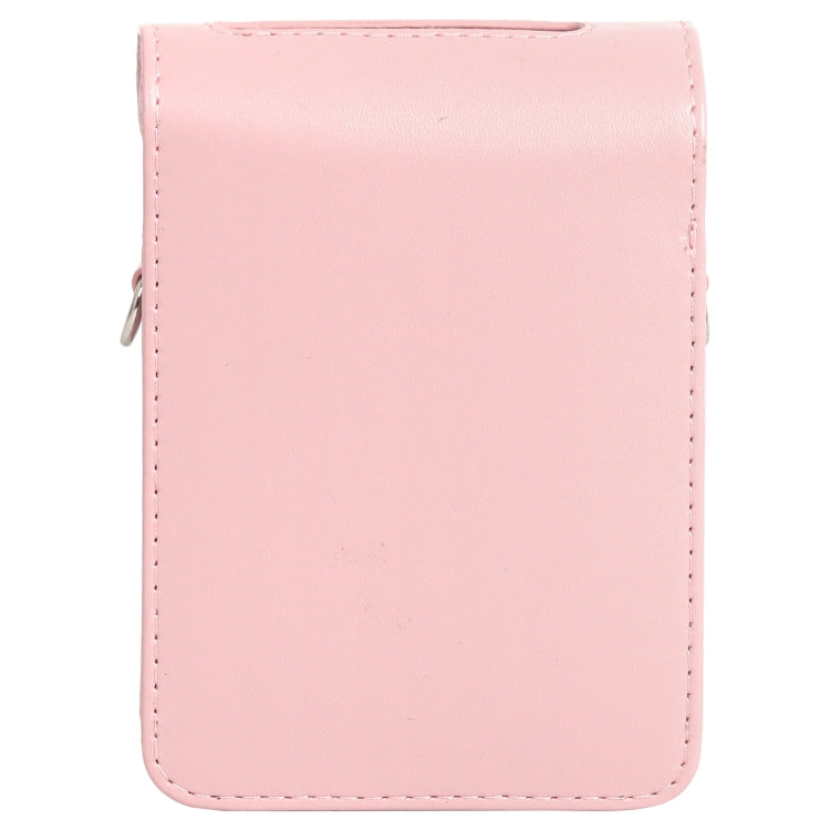For FUJIFILM Instax mini Link 3 Full Body Leather Case Bag with Strap (Pink) by bashfashion