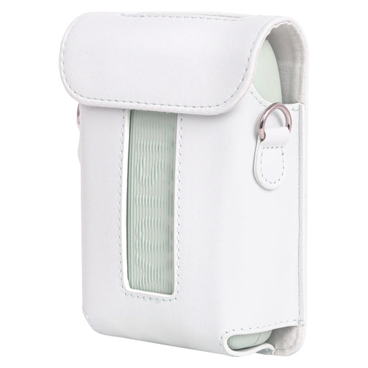 For FUJIFILM Instax mini Link 3 Full Body Leather Case Bag with Strap (White) by bashfashion