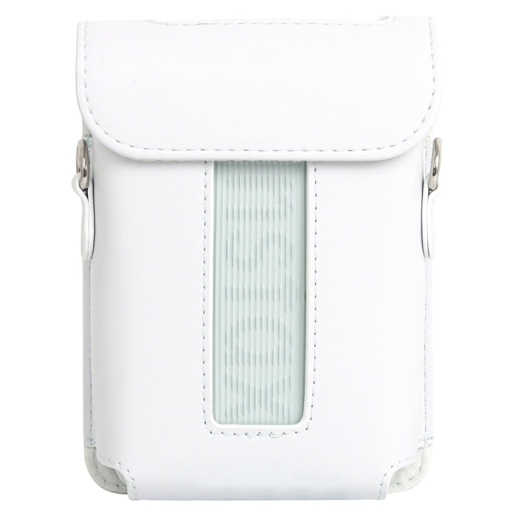 For FUJIFILM Instax mini Link 3 Full Body Leather Case Bag with Strap (White) by bashfashion