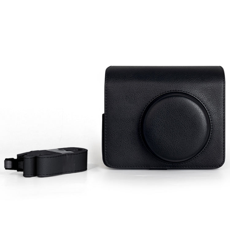 For FUJIFILM Instax WIDE 400 Full Body Leather Case Bag with Strap (Black) by bashfashion