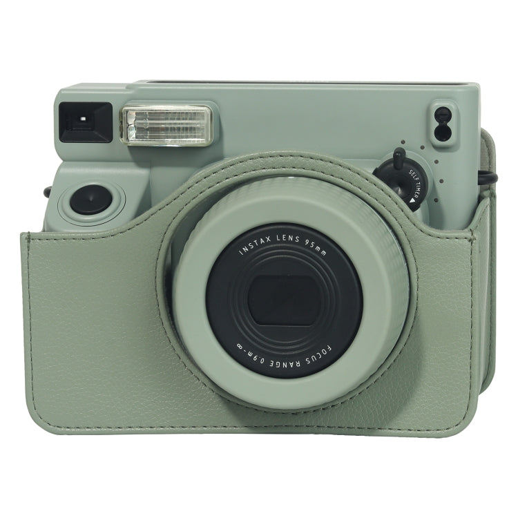For FUJIFILM Instax WIDE 400 Full Body Leather Case Bag with Strap (Green) by bashfashion