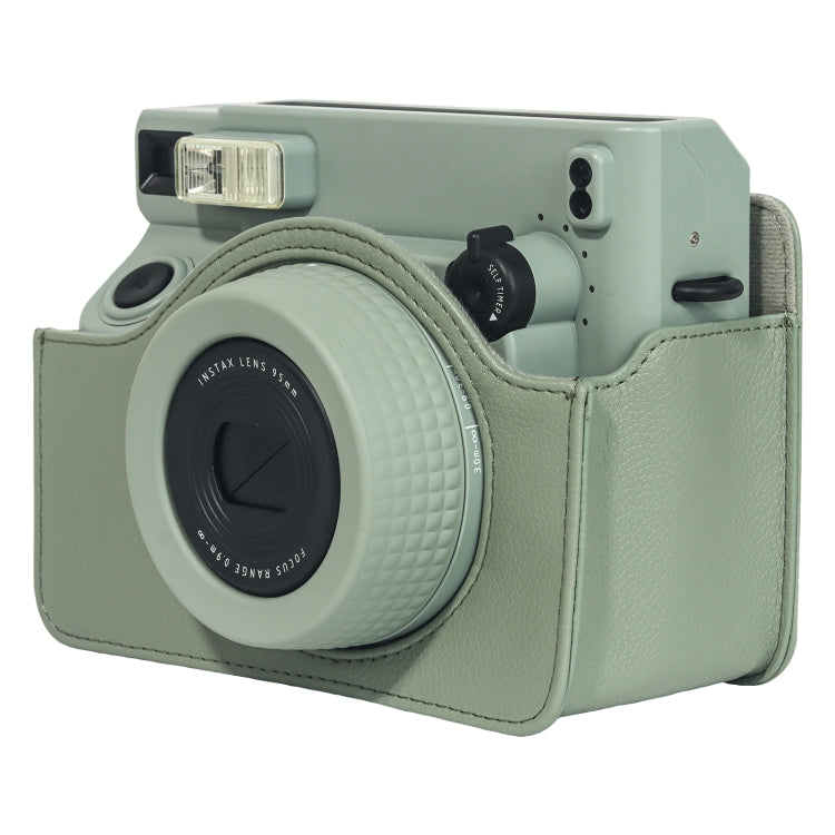 For FUJIFILM Instax WIDE 400 Full Body Leather Case Bag with Strap (Green) by bashfashion