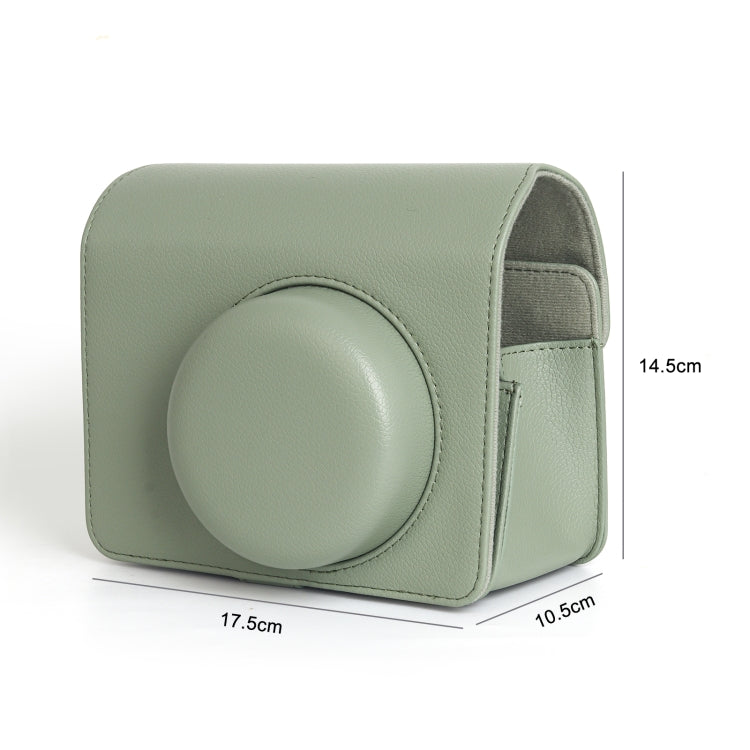 For FUJIFILM Instax WIDE 400 Full Body Leather Case Bag with Strap (Green) by bashfashion