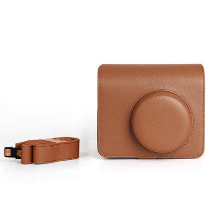 For FUJIFILM Instax WIDE 400 Full Body Leather Case Bag with Strap (Brown) by bashfashion
