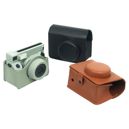 For FUJIFILM Instax WIDE 400 Full Body Leather Case Bag with Strap (Green) by bashfashion