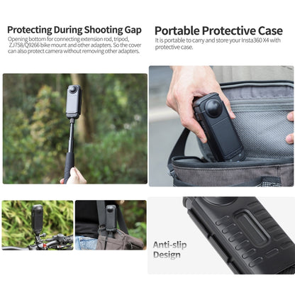 For Insta360 X4 Sunnylife Integrated Lens Screen Protective Cover (Transparent Black) by Sunnylife