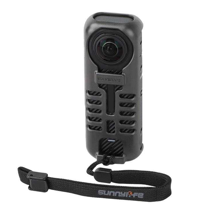 For Insta360 X4 Sunnylife Graphene Case High Thermal Conductivity Protective Case with Hand Strap (Black) by Sunnylife